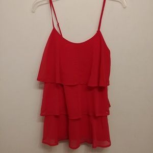 Ruffle Pink Tunic Tank